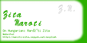 zita maroti business card